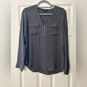 Express long sleeve polyester blouse